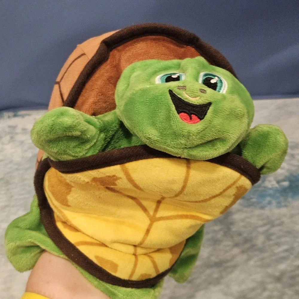 Turtle‎ Hand Puppet Plush Green Brown Interactive Kids Toy Animal Puppet READ